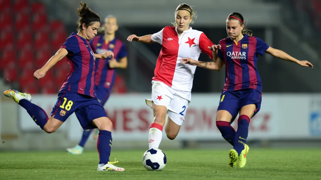Utkání Slavia - Barcelona