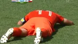 Šance v utkání Nizozemsko - Chile: Robben po průniku nezamířil přesně  (40. min.)