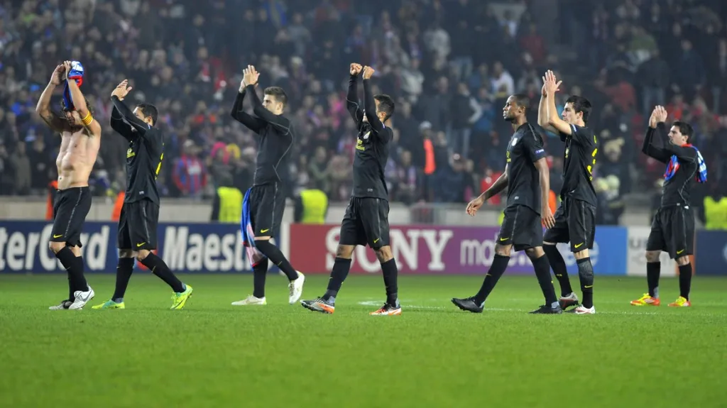 Ze zápasu Plzeň - Barcelona