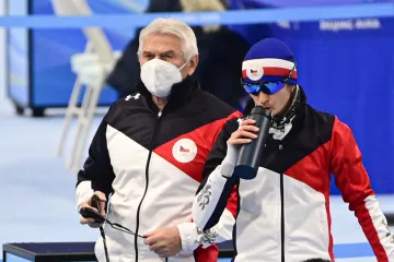 Martina Sáblíková s trenérem Petrem Novákem