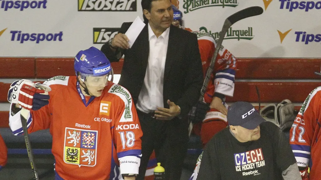 Vladimír Růžička na lavičce české hokejové reprezentace