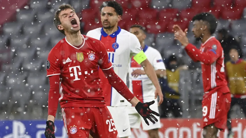 Thomas Müller neproměnil šanci v utkání s PSG