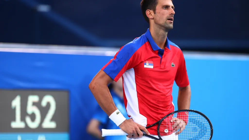 Novak Djokovič na olympijském turnaji v Tokiu