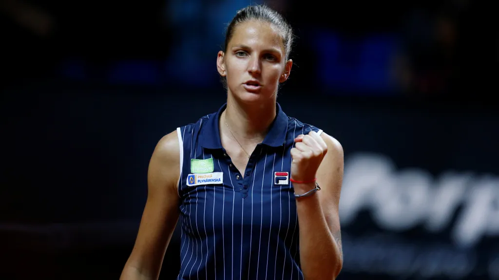 Karolína Plíšková se raduje z vítězství