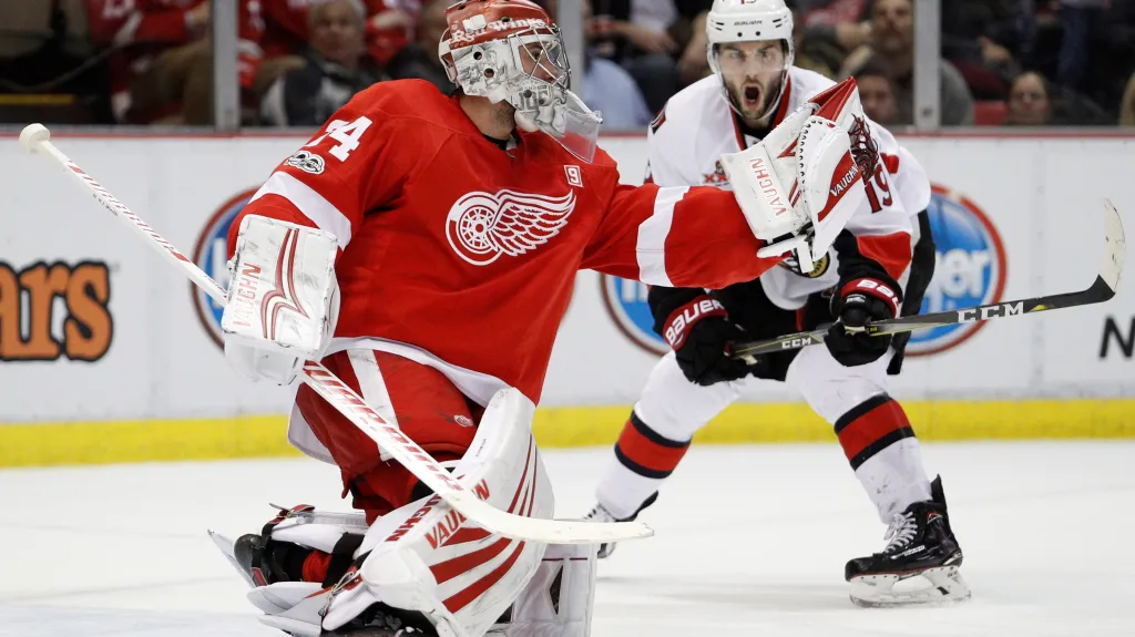 Petr Mrázek po úspěšném zákroku