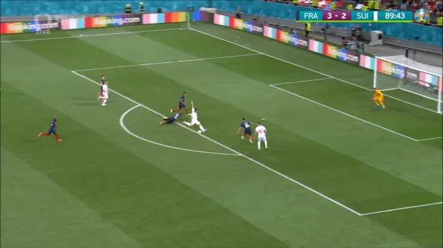 Gól v utkání Francie – Švýcarsko: Gavranovič - 3:3 (90. min)
