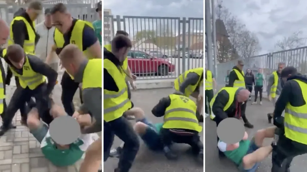 Zákrok pořadatelů v Č. Budějovicích proti fanouškovi Jablonce