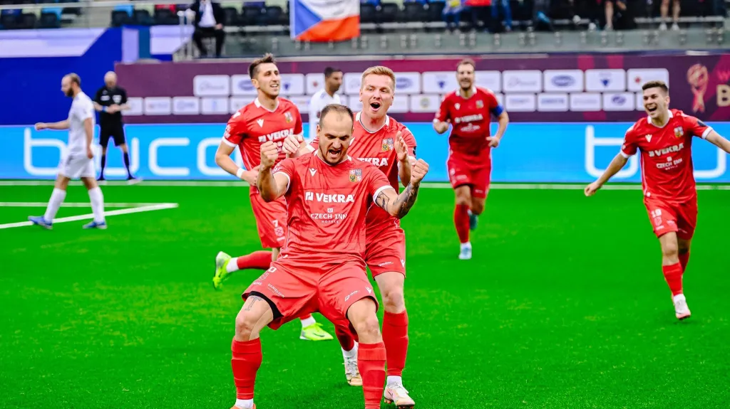 Radost českých reprezentantů v malém fotbale