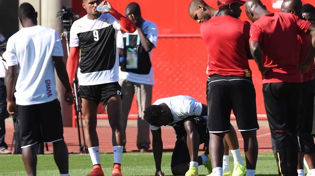 Kevin-Prince Boateng na tréninku Ghany