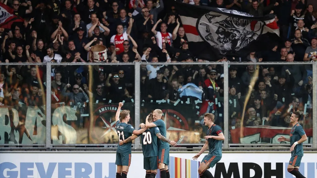 Radost fotbalistů Ajaxu