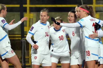České fotbalistky slaví vítězství nad Chorvatskem