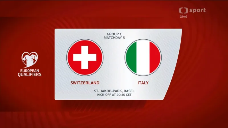 Sestřih utkání Švýcarsko - Itálie
