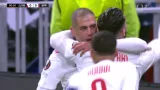 Gól v utkání Lyon - Sparta Praha: Slimani - 1:0 (61. min.)