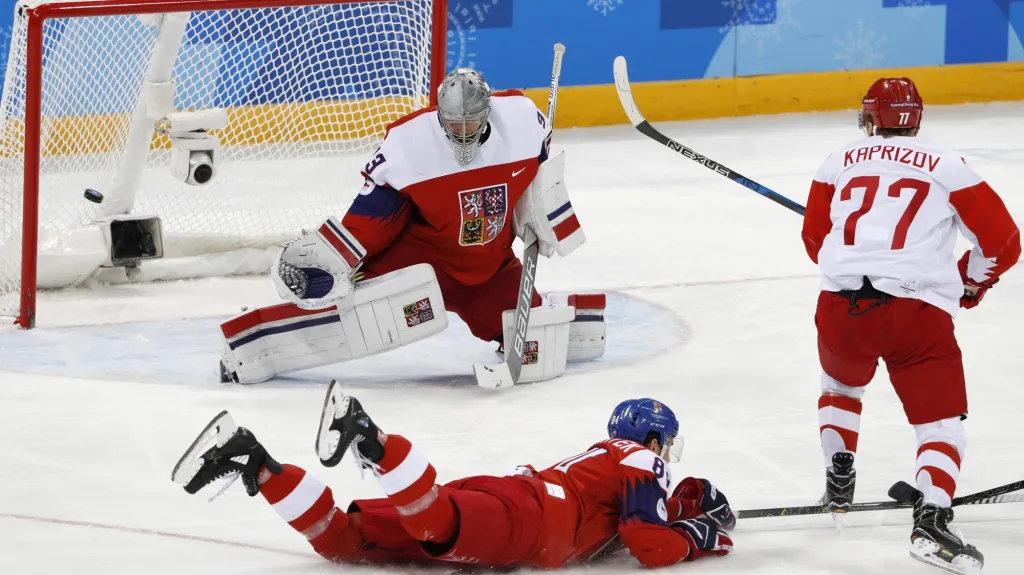 Kirill Kaprizov v jedné z šancí Rusů