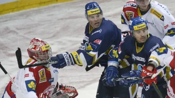 Jaromír Jágr a Tomáš Plekanec v dresu Kladna