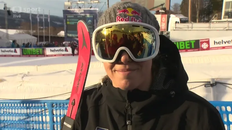 Ledecká byla po pátém místě v tréninku sjezdu spokojená