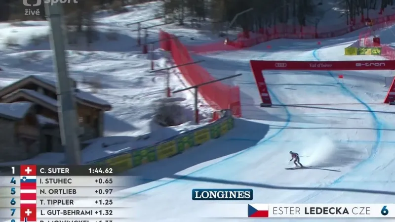 Ledecká se v úvodním sjezdu SP blýskla 6. místem