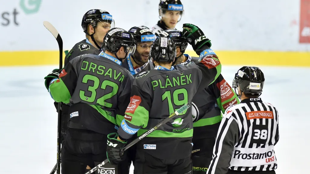 Radující se hráči Mladé Boleslavi