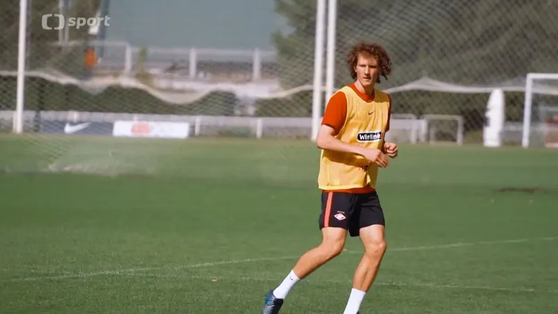 Alex Král na tréninku Spartaku Moskva