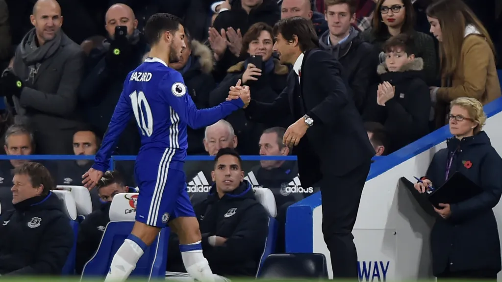 Eden Hazard a Antonio Conte 