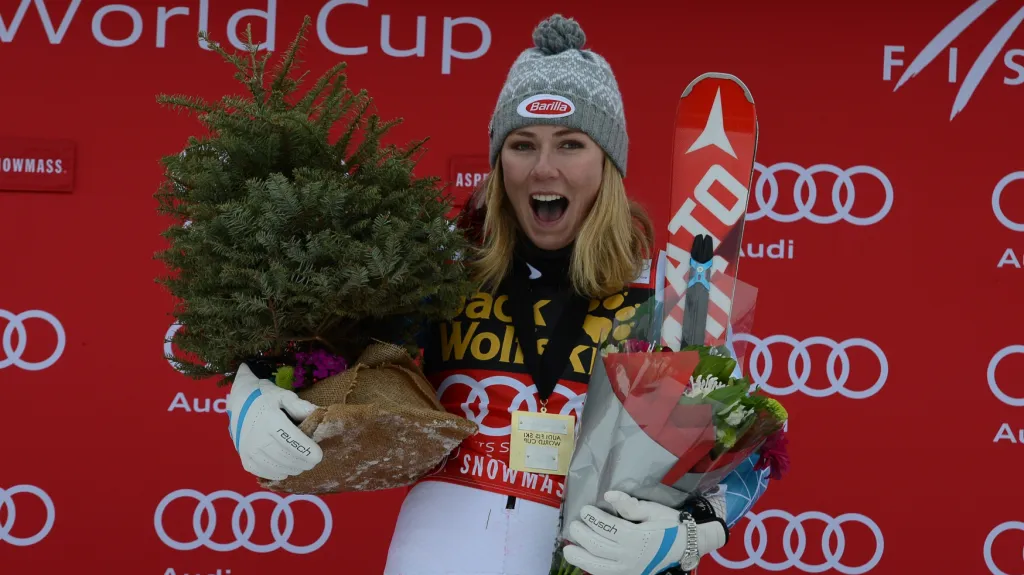 Slavící Mikaela Shiffrinová
