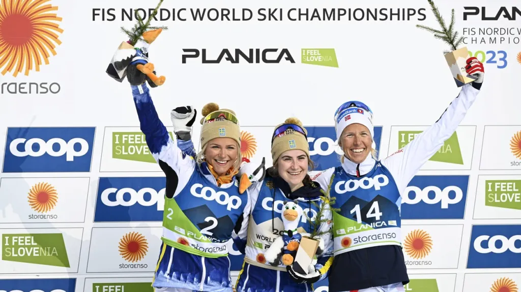 Frida Karlssonová, Ebba Anderssonová a Astrid Slindová