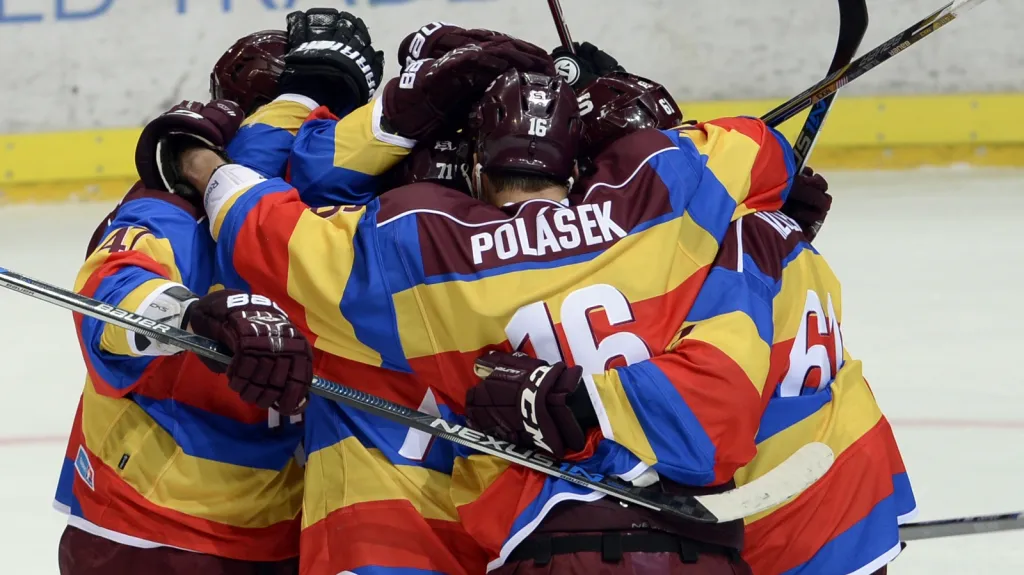 Radost hokejistů Sparty