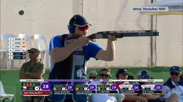 Palackému těsně utekla medaile na SP v trapu