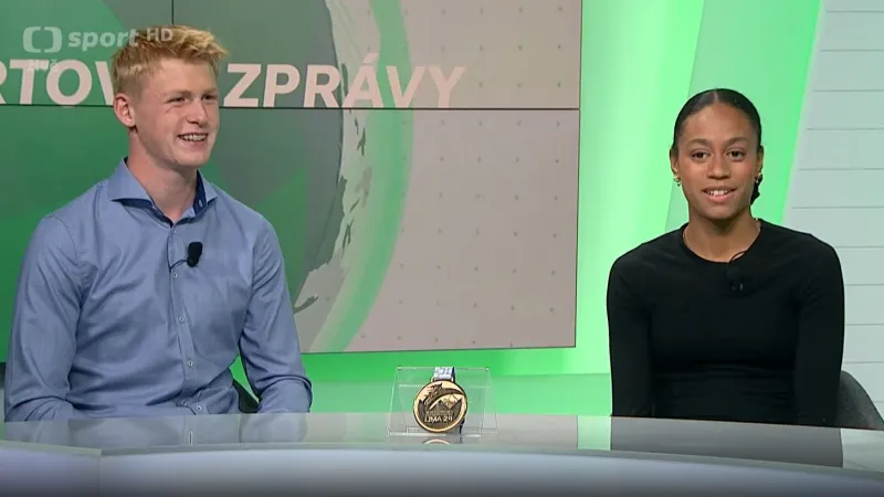 Lurdes Gloria Manuel a Tomas Järvinen o juniorském MS