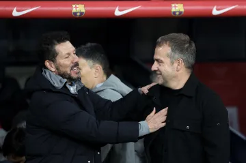 Diego Simeone a Hansi Flick