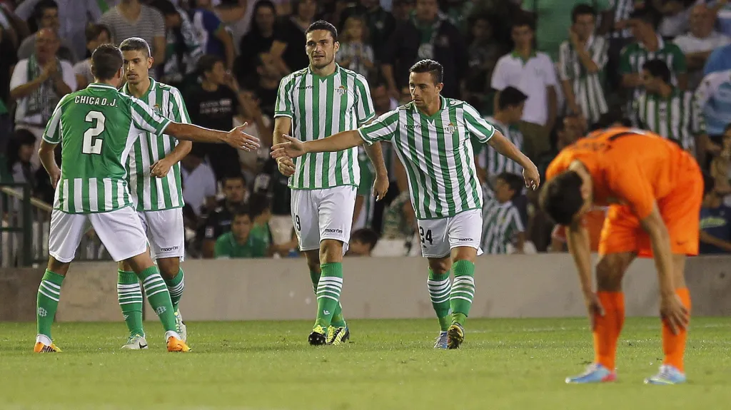 Radost hráčů Betisu Sevilla