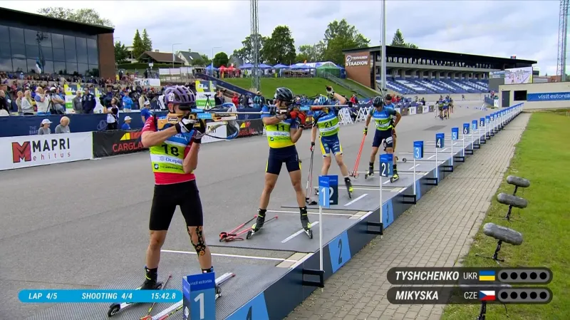 Závěr supersprintu na MS v letním biatlonu s bronzovým Mikyskou