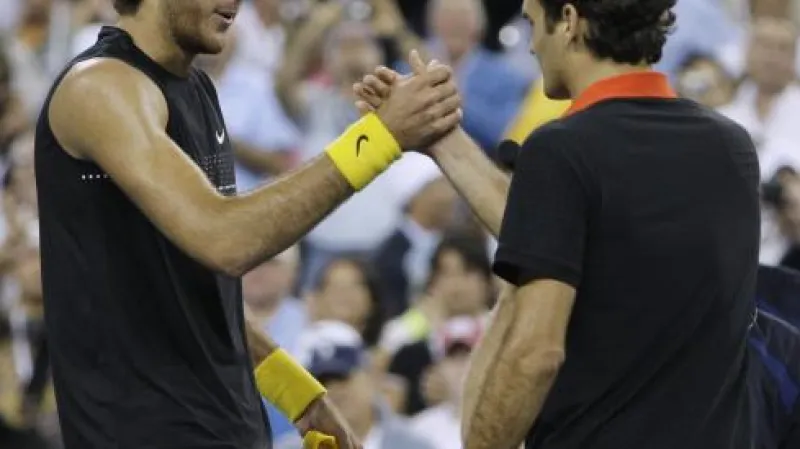 Juan Martin del Potro a Roger Federer