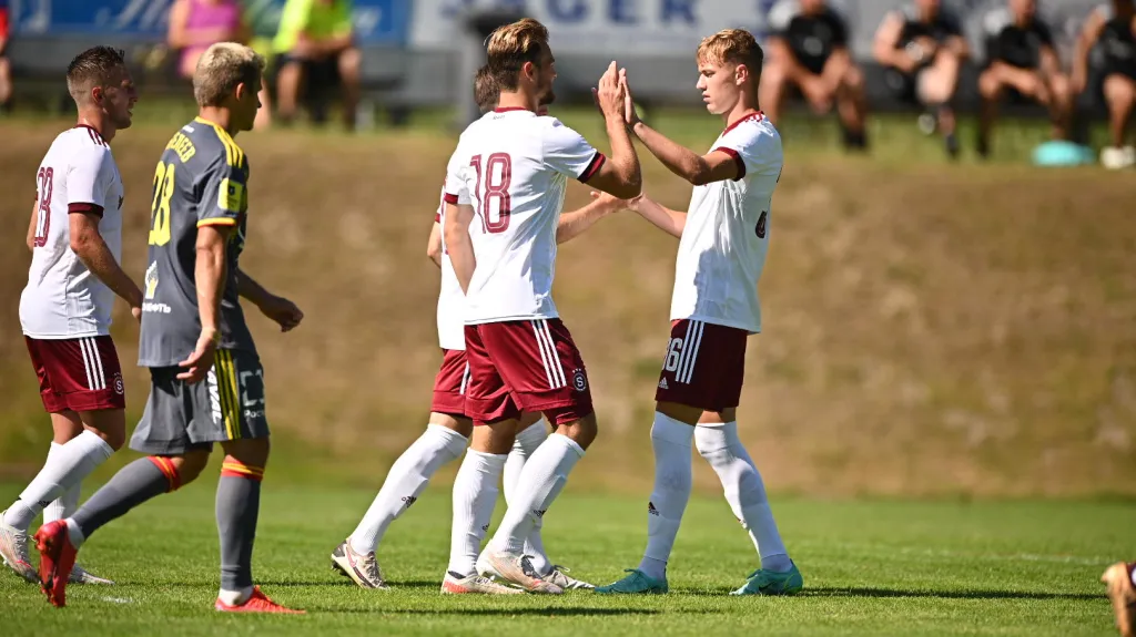 Radost fotbalistů Sparty Praha