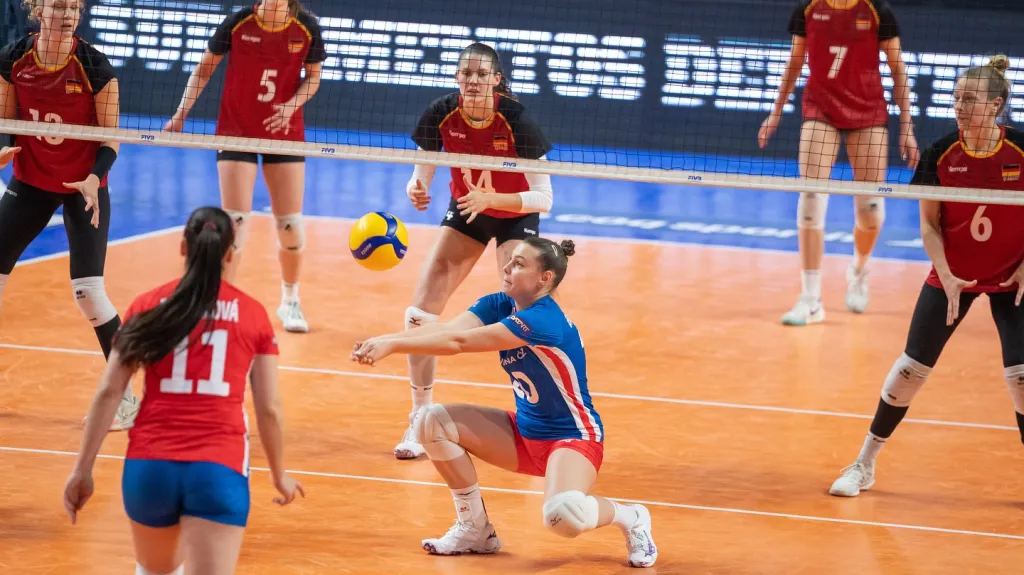 České volejbalistky v přípravném utkání proti Německu