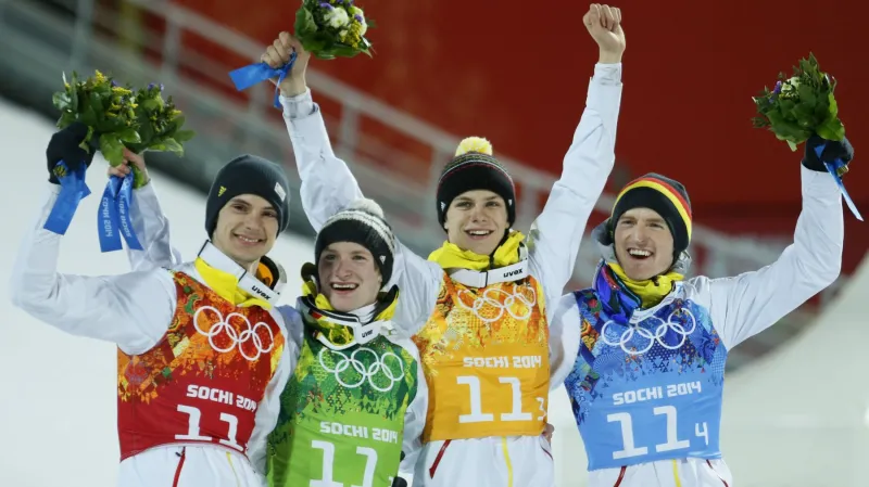 Vítězné německé kvarteto - Wank, Kraus, Wellinger, Freund