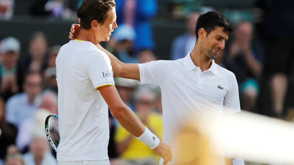 Tomáš Berdych a Novak Djokovič