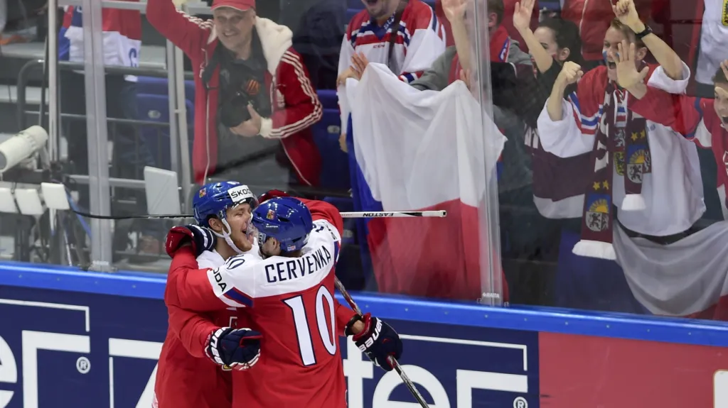 Radost českých hokejistů