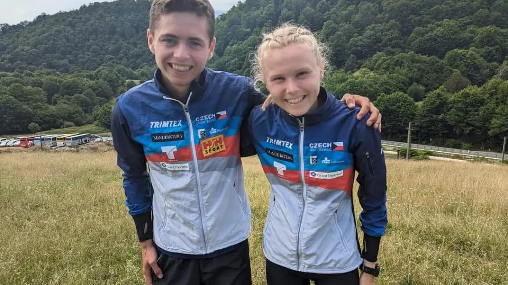 Jakub Chaloupský a Lucie Dittrichová na MS juniorů v orientačním běhu