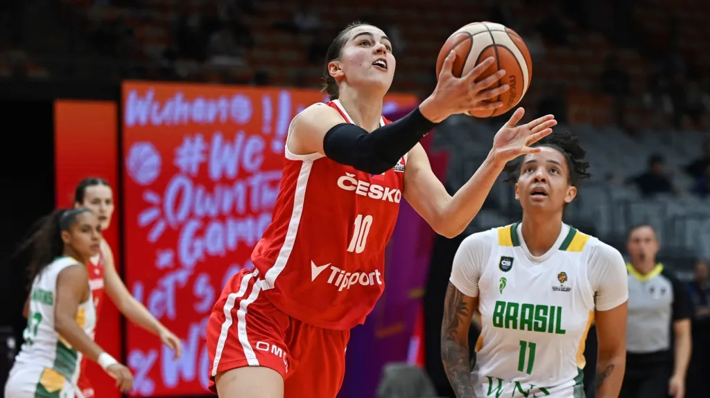 Eliška Hamzová v utkání s Brazílií