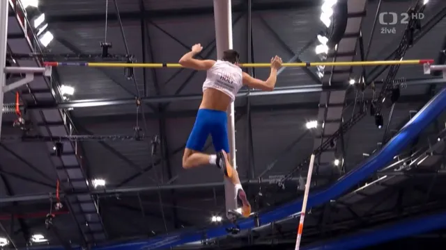 Nejlepší pokus Davida Holého v soutěži tyčkařů