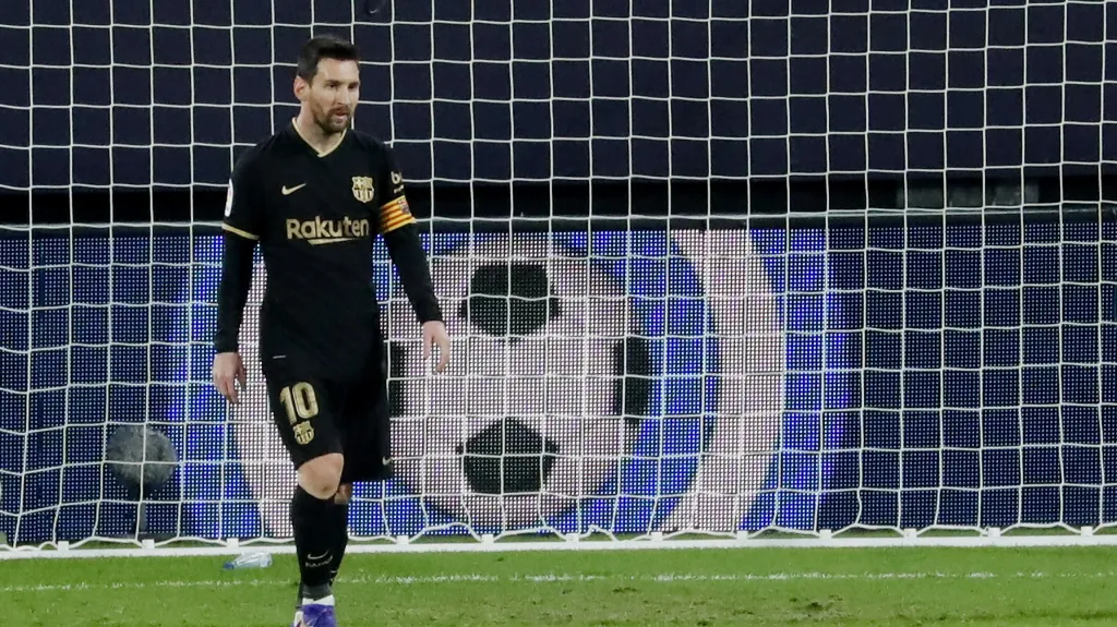 Zklamaný Lionel Messi po utkání v Granadě