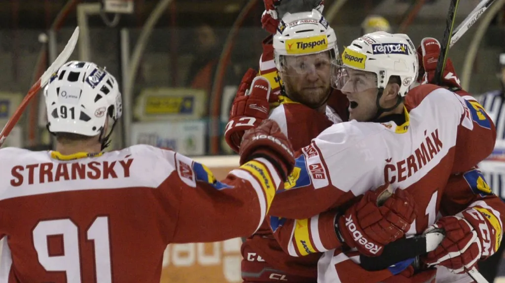 Radost hráčů Slavie z výhry