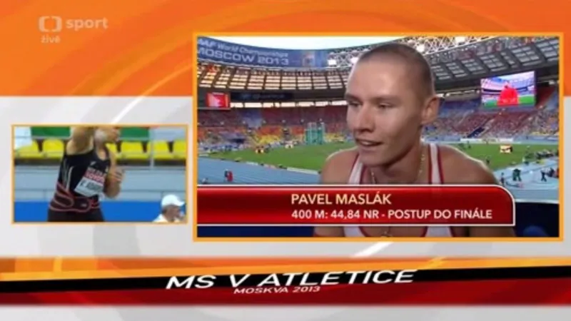 Reakce Pavla Masláka po postupu do finále čtyřstovky