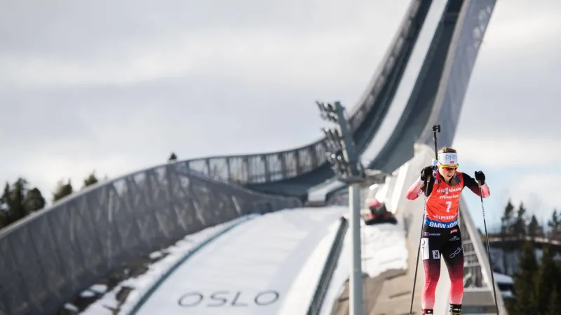 Norka Tiril Eckhoffová během závodu v Oslu