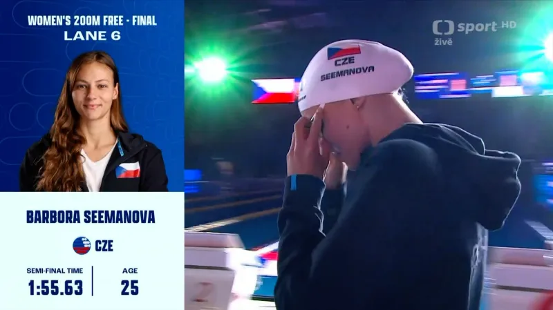 Finále dvoustovky volným způsobem na MS se Seemanovou