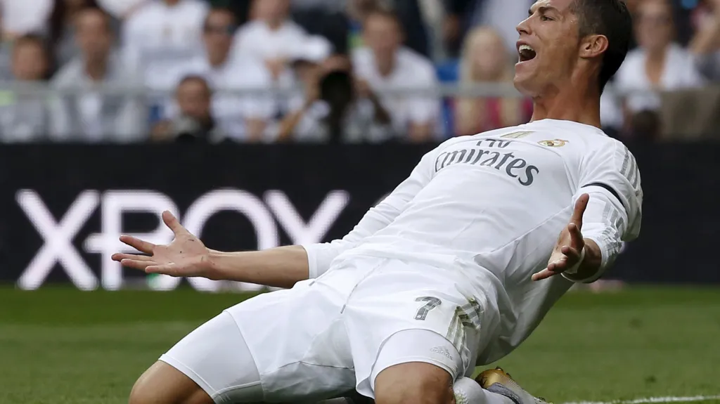 Slavící Cristiano Ronaldo z Realu Madrid