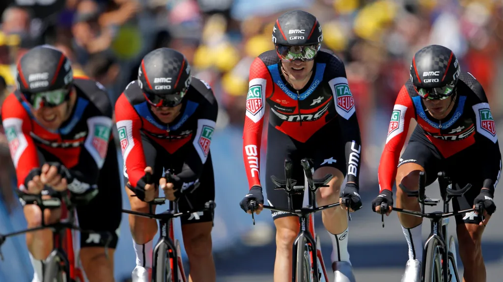 Tým BMC v časovce na Tour de France