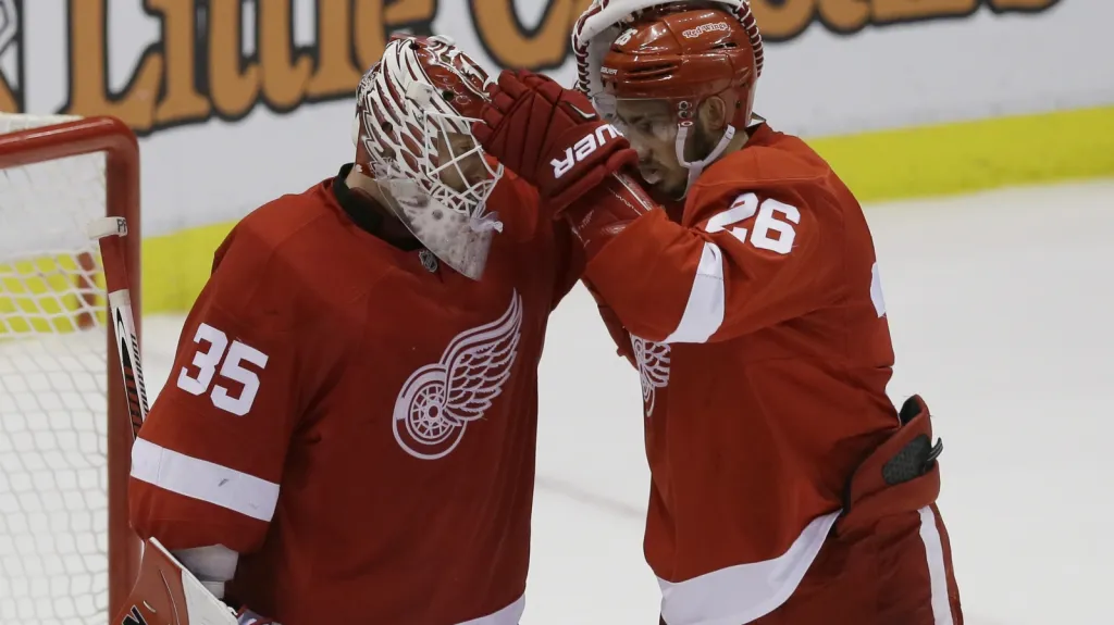 Radost hokejistů Detroitu