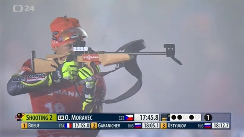 Biatlonový sprint vyšel nejlépe Moravcovi